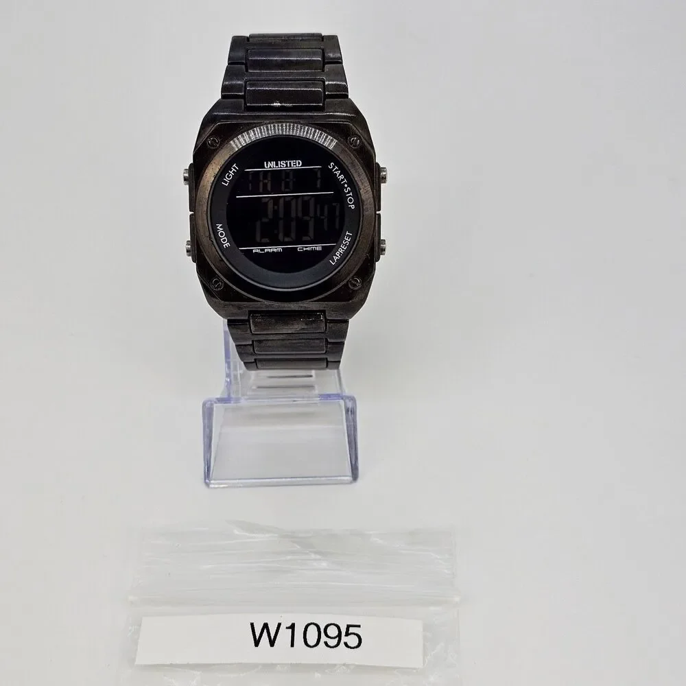 Kenneth Cole Unlisted Men Digital Watch 44MM Black Bracelet Band 7